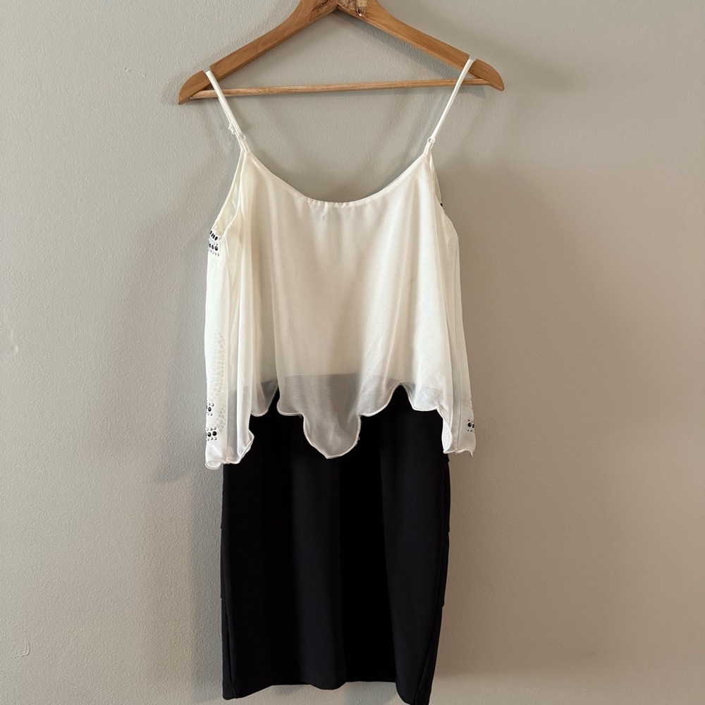 Ruby Rox Black and White Embellished Dress - Picture 8 of 10